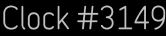 Clock Catalog Number