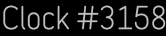 Clock Catalog Number