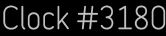 Clock Catalog Number
