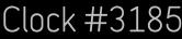 Clock Catalog Number