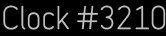 Clock Catalog Number