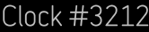 Clock Catalog Number