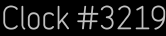 Clock Catalog Number