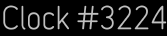 Clock Catalog Number