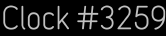Clock Catalog Number