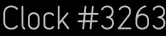 Clock Catalog Number