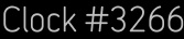 Clock Catalog Number