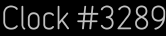 Clock Catalog Number