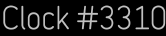 Clock Catalog Number
