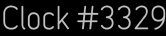 Clock Catalog Number