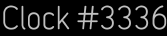Clock Catalog Number
