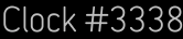Clock Catalog Number