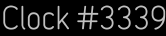Clock Catalog Number