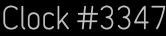 Clock Catalog Number