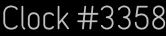 Clock Catalog Number