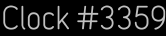 Clock Catalog Number