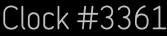 Clock Catalog Number