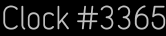 Clock Catalog Number