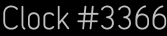 Clock Catalog Number