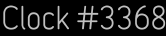 Clock Catalog Number