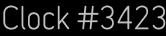 Clock Catalog Number