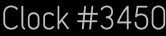 Clock Catalog Number