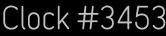 Clock Catalog Number