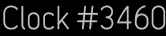 Clock Catalog Number