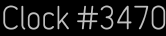 Clock Catalog Number