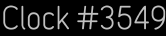 Clock Catalog Number