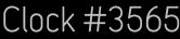 Clock Catalog Number