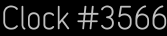 Clock Catalog Number