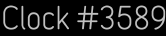 Clock Catalog Number