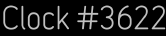 Clock Catalog Number