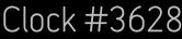 Clock Catalog Number