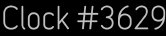 Clock Catalog Number