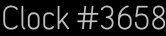 Clock Catalog Number