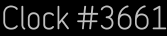 Clock Catalog Number