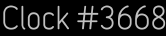 Clock Catalog Number