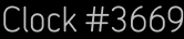 Clock Catalog Number