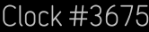 Clock Catalog Number