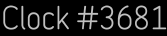 Clock Catalog Number