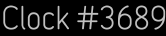 Clock Catalog Number