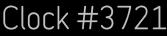 Clock Catalog Number