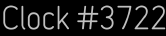 Clock Catalog Number