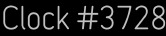 Clock Catalog Number