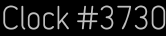 Clock Catalog Number