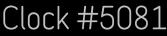 Clock Catalog Number