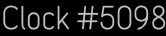 Clock Catalog Number